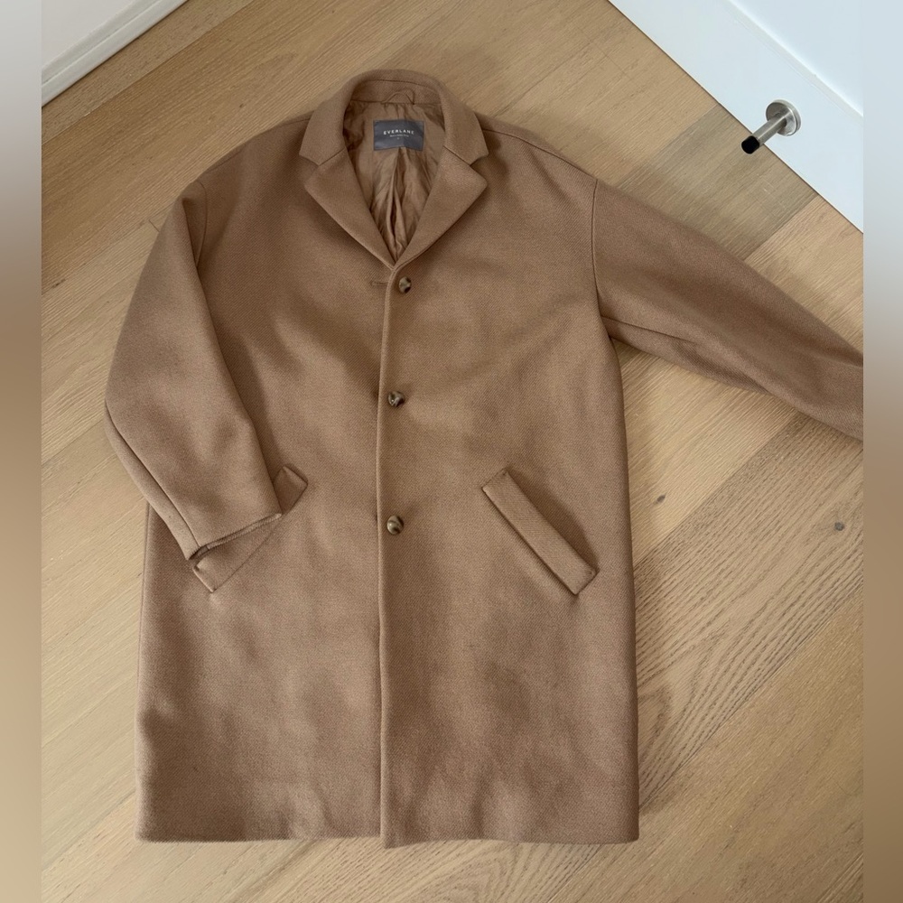 Everlane wool blend Tan Overcoat size 6